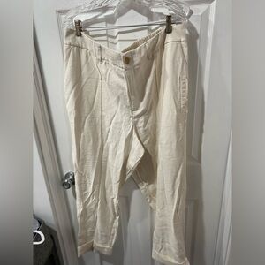 A New Day, rayon, cream wide leg slim ankle pant, NWT, juniors size 17R